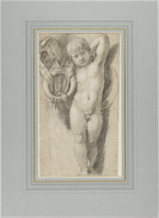 A 057
<br/>
Putto met de Medici ring en veren
<br/>
<em>Raffaello Sanzio (1483-1520)</em>